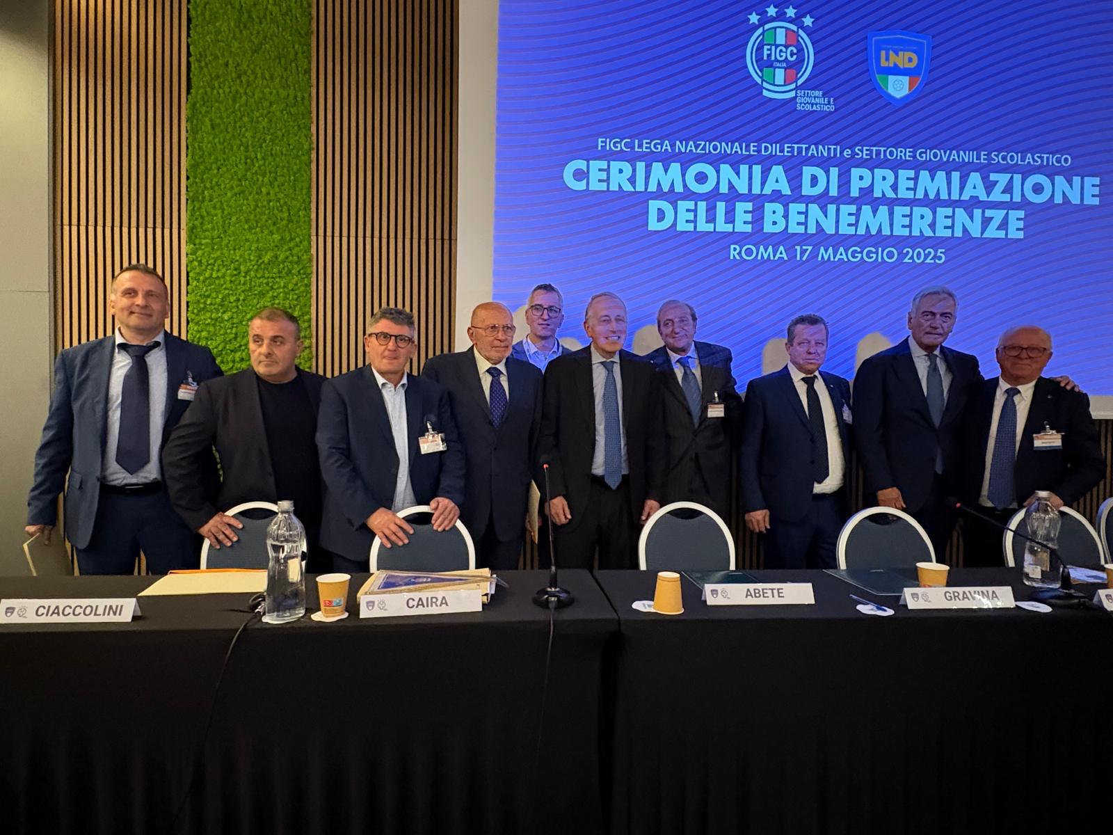 “Benemerenze FIGC-LND 2024/25: la Basilicata protagonista nel tributo al cuore del calcio italiano”